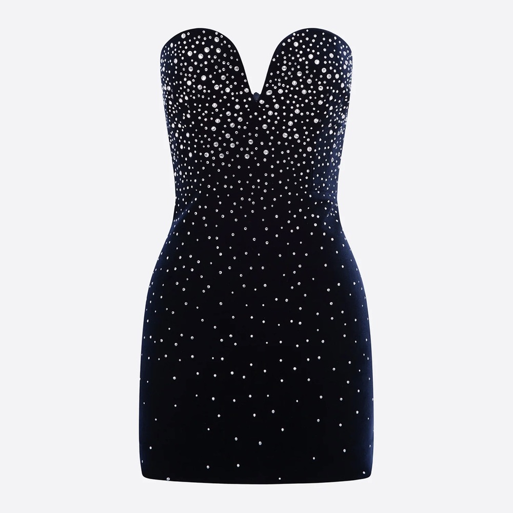 Alex Perry / Crystal Velvet Mini Dress / Size 8 & 10 🩵 Today special 🩵 - Picture 3 of 11